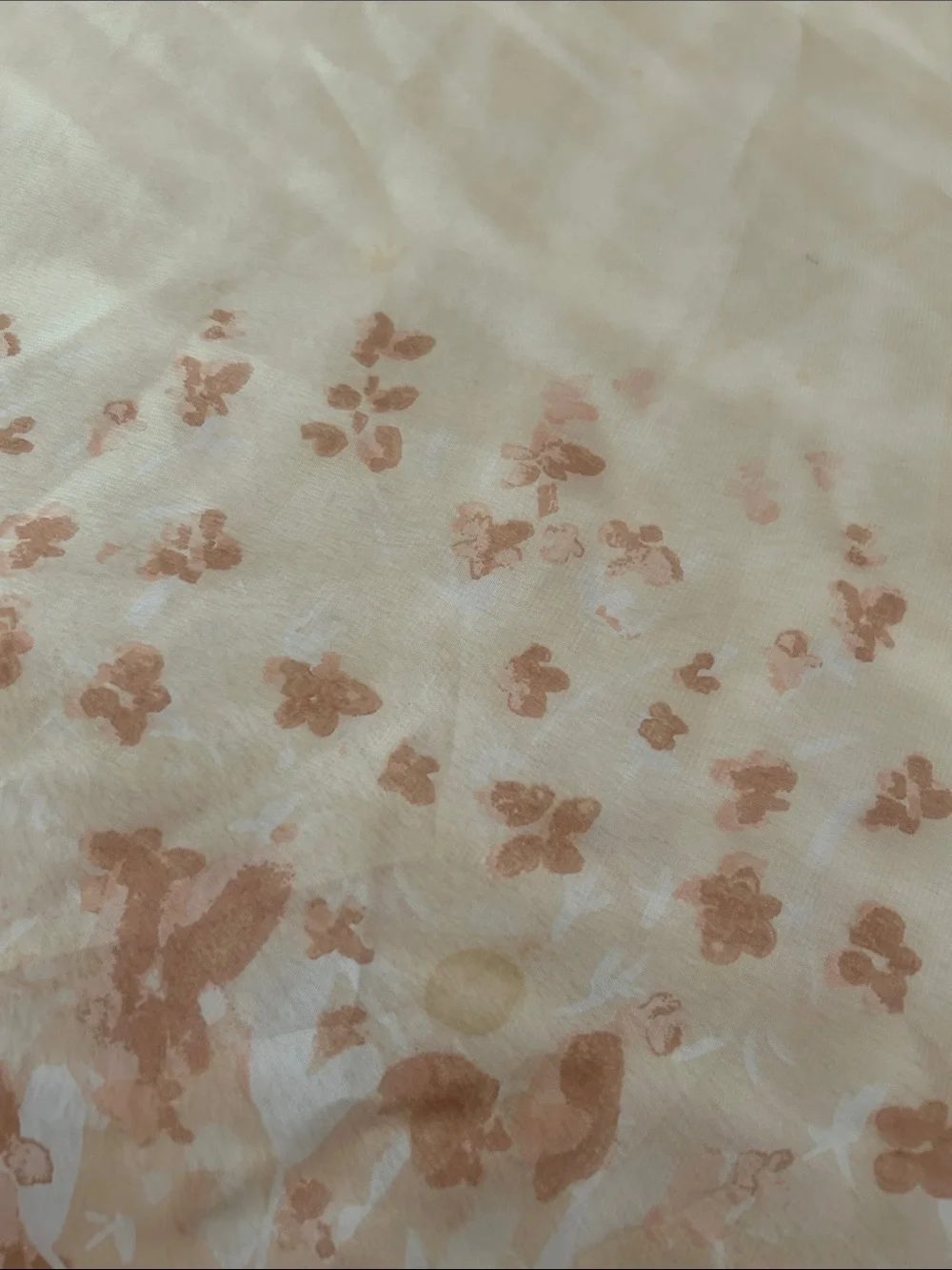 LC Lauren Conrad Blush Watercolor Butterfly Floral Oversized Flowy Scarf - 72